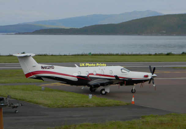 Photo 6"x4" Pilatus aircraft at Oban Airport Connel c2011