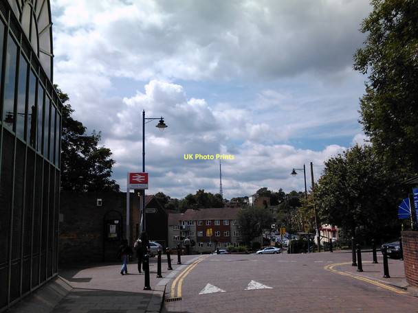 Photo 6"x4" View of the Anerley TV transmission mast from Crystal Palace Station Road Penge c2011