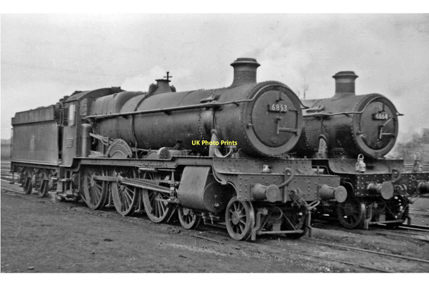 Photo 6"x4" Two 'Granges' at Oxford Locomotive Depot Oxford\/SP5106 c1953
