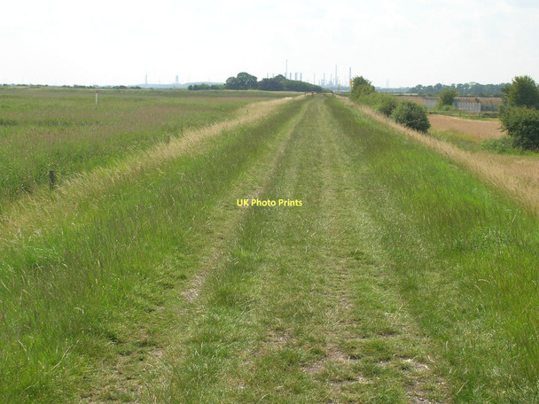 Photo 6"x4" Footpath beside the Humber heading south Paull c2011