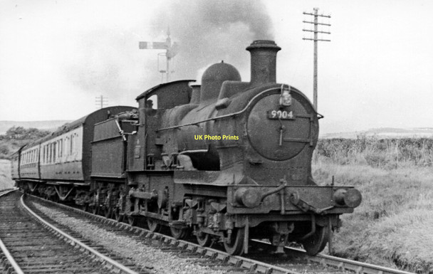 Photo 6"x4" Aberystwyth - Shrewsbury train at Talerddig Glanhanog c1953