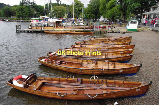 Photo 6"x4" Rowing boats at Waterhead Ambleside c2011