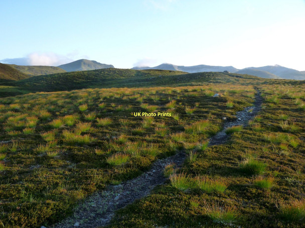 Photo 6"x4" Moorland terrace above the Eilde lochs Loch Eilde Beag c2011