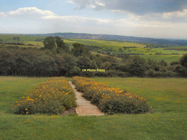 Photo 6"x4" South Downs view from the Chattri Patcham c2011