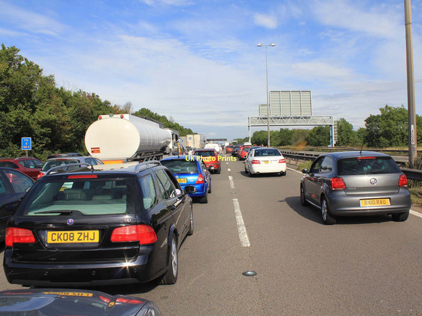 Photo 6"x4" M6 motorway closure Maxstoke c2011