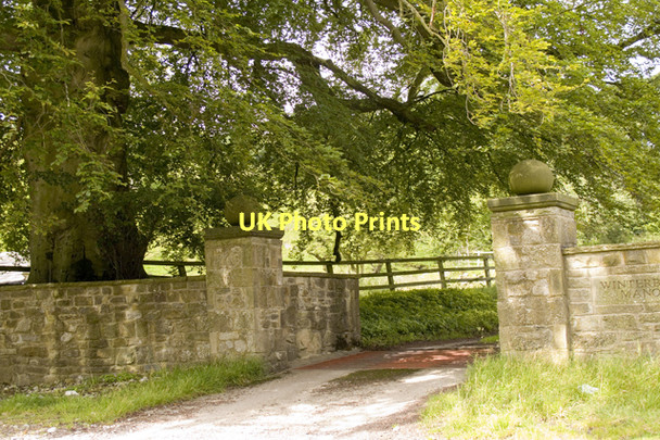Photo 6"x4" Entrance to Winterbun Wood manor Winterburn c2011