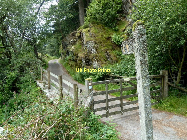 Photo 6"x4" Start of track by the Garreg-ddu reservoir Elan Village c2011