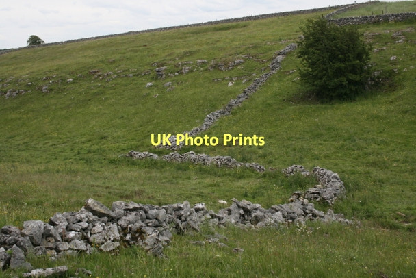 Photo 6"x4" Ruined Wall, Upper Cales Dale Monyash c2011