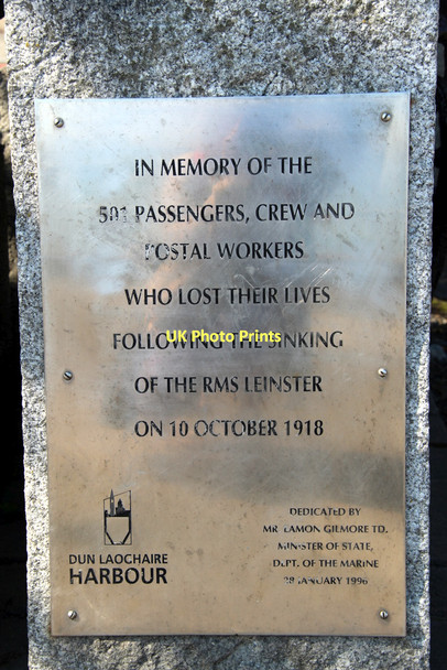 Photo 6"x4" Memorial to Sinking of the Leinster, Dun Laoghaire, Dublin Glasthule c2011