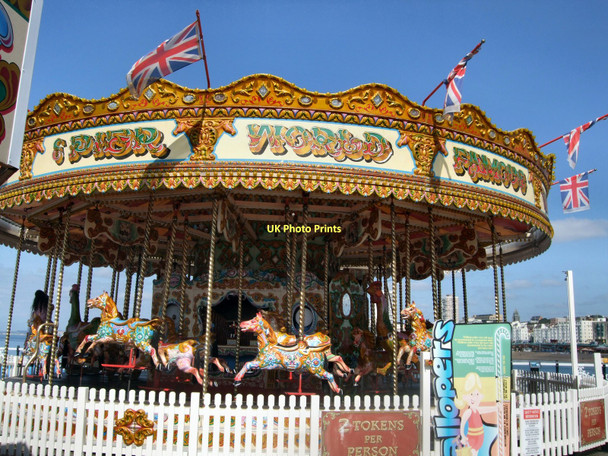 Photo 6"x4" Carousel on Brighton Pier Kemp Town c2011