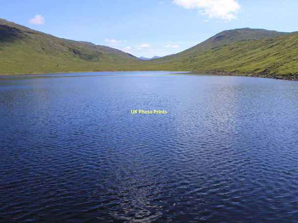 Photo 6"x4" Allt na Lairige reservoir from the dam Allt na Lairige\/NN2417 c2011