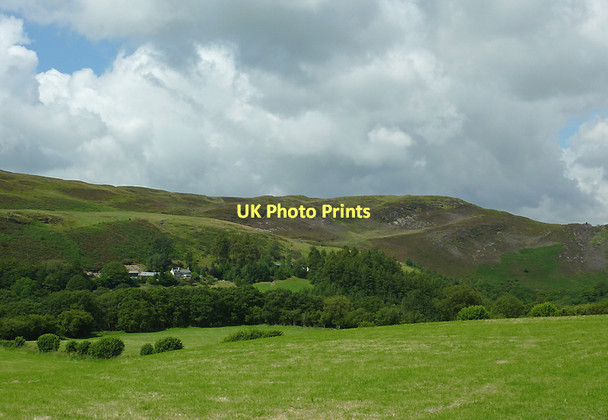 Photo 6"x4" Pasture and hillside near Ysbyty Cynfyn, Ceredigion Ystumtuen c2011