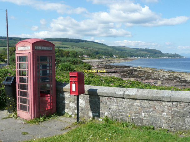 Photo 6"x4" Post box and telephone kiosk at Toward Point Toward c2011