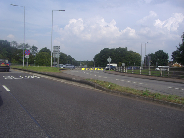 Photo 6"x4" Approaching the roundabout with the A1072 Stevenage c2011