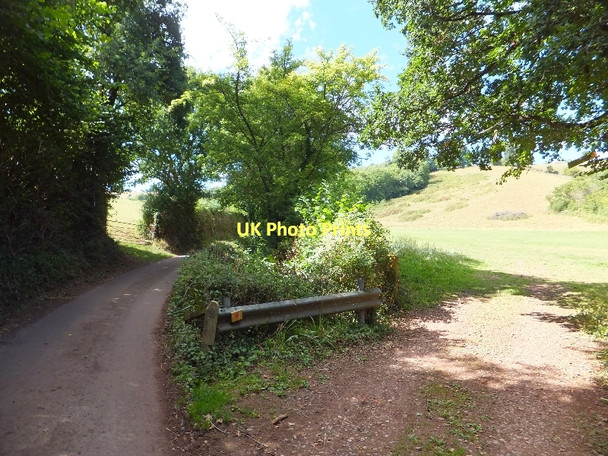 Photo 6"x4" Fordland Bottom Road and field beside the stream Ide c2011