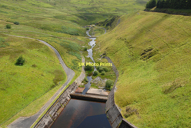 Photo 6"x4" Outflow from Nant-y-moch reservoir Nant-y-moch Reservoir c2011