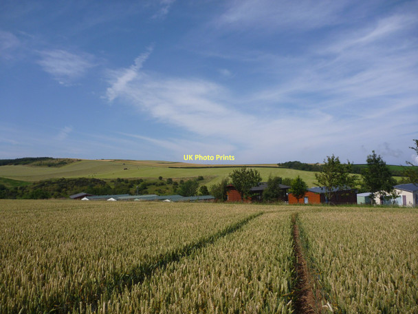 Photo 6"x4" East Lothian Landscape : Downhill To The Western Extension to Thurston Manor Caravan Park Innerwick\/NT7274 c2011