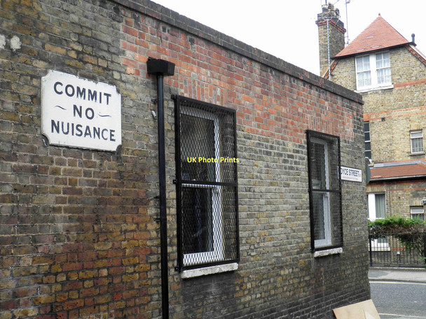 Photo 6"x4" Commit no nuisance sign,  Doyce Street, London London c2011