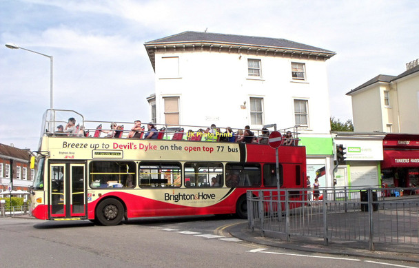 Photo 6"x4" Brighton and Hove open-top bus Brighton\/TQ3106 c2011