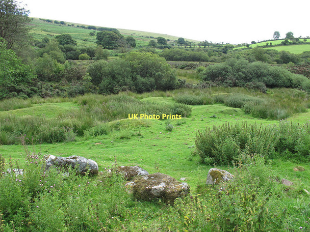 Photo 6"x4" Medieval remains at Challacombe  Heathercombe c2011