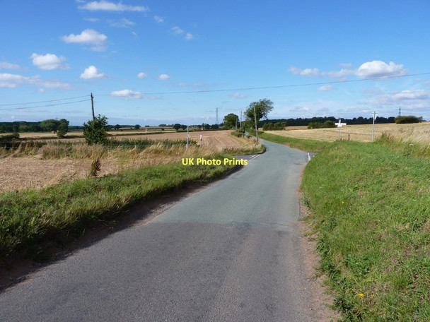 Photo 6"x4" Lane junction west of Kingslow Cottages Ackleton c2011