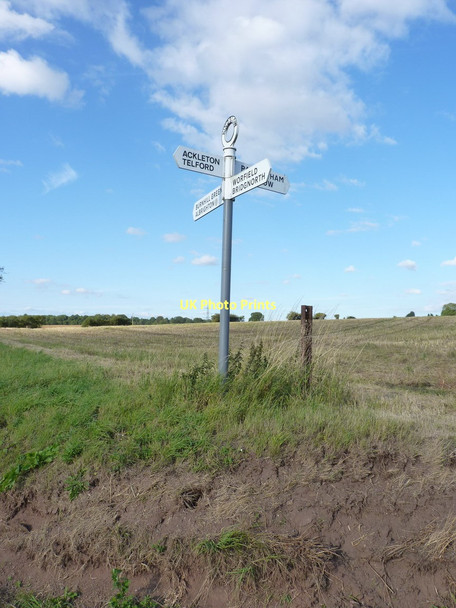 Photo 6"x4" Milepost at Kingslow Ackleton c2011