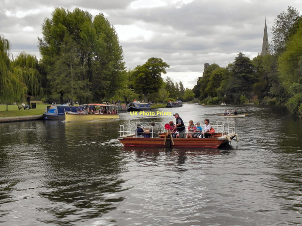 Photo 6"x4" River Avon, Chain Ferry at Stratford Stratford-upon-Avon c2011
