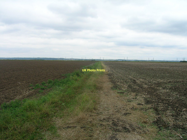Photo 6"x4" Farm track towards Poplar Farm Keadby c2011