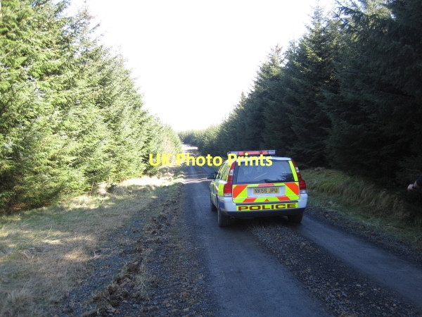 Photo 6"x4" Lost Police Car in Wark Forest Whygate c2011