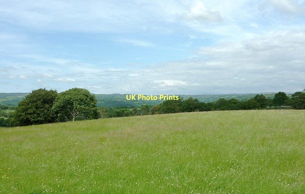 Photo 6"x4" Grass field and landscape near to Llwyn-y-Groes Llwyn-y-groes\/SN5956 c2011