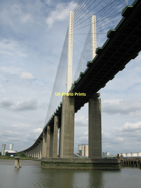 Photo 6"x4" The Queen Elizabeth Bridge carrying the A282 over the Thames Swanscombe c2011