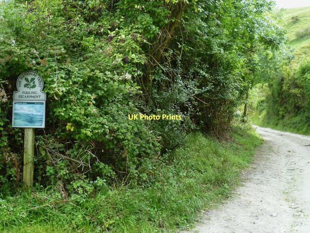Photo 6"x4" National Trust notice by path on Fulking Escarpment Fulking c2011