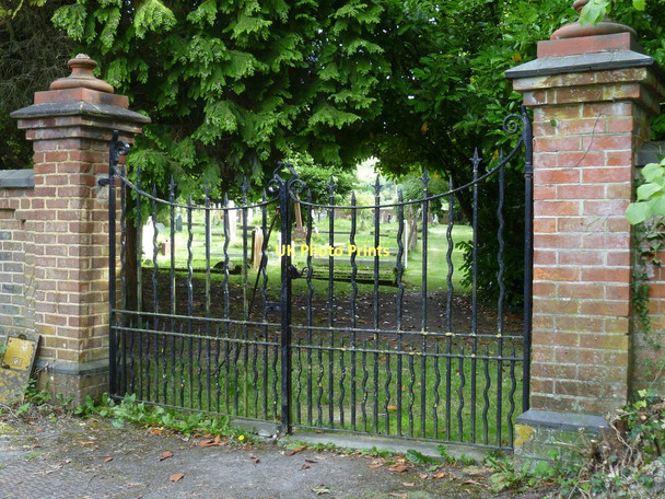 Photo 6"x4" Cemetery gates at Poynings Poynings c2011