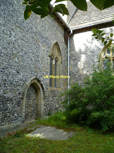 Photo 6"x4" Blocked door of Poynings church Poynings c2011