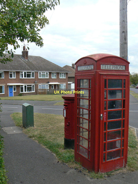 Photo 6"x4" K6 kiosk and Collyer Road, Calverton postbox ref. NG14 105  Calverton\/SK6149 c2011