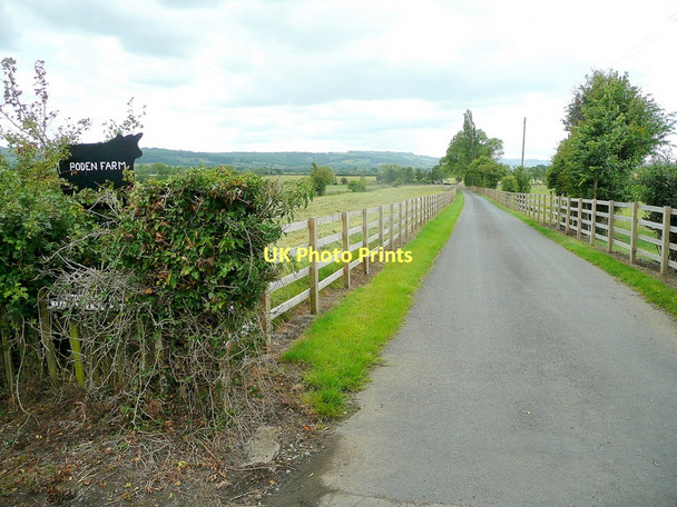 Photo 6"x4" Farm road to Poden Honeybourne c2011