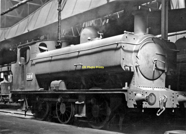 Photo 6"x4" Ex-Cardiff Railway 0-6-0T inside Cardiff East Dock Shed Cardiff\/Caerdydd c1950