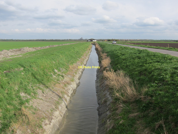 Photo 6"x4" Ditch along West Fen Road Coveney c2011