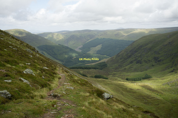 Photo 6"x4" Path above Corrie Kilbo Shank of Drumwhallo c2011