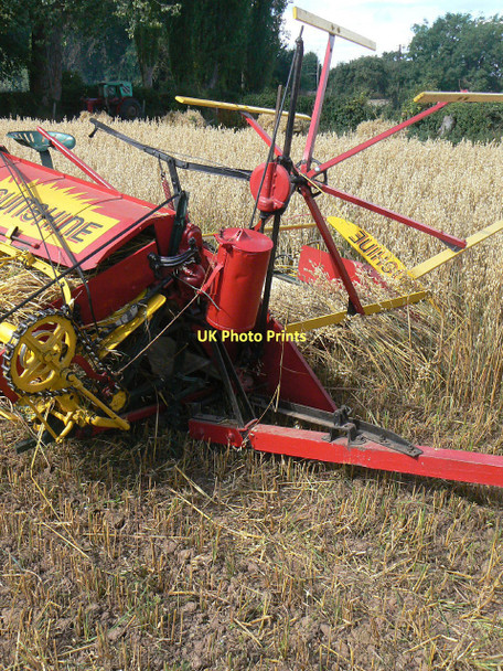 Photo 6"x4" Reaper and binder detail - 2 Calverton\/SK6149 c2011