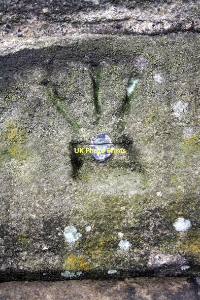 Photo 6"x4" Benchmark on Holy Trinity Church Skipton c2011