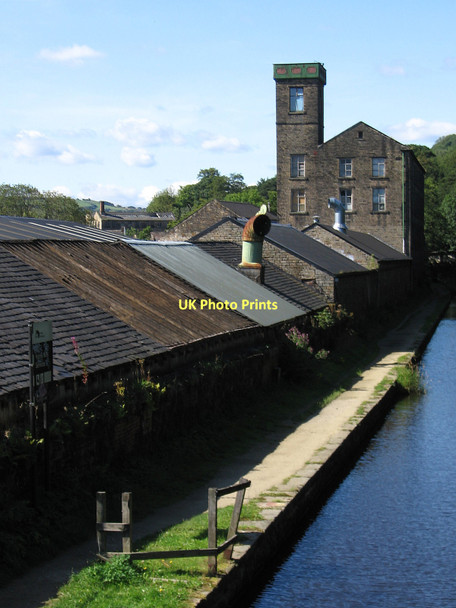 Photo 6"x4" Milnsbridge - Holme Mill and canal Crosland Moor c2011
