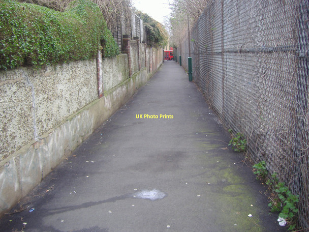 Photo 6"x4" Footpath from Baker Road to Acton Lane Willesden c2009