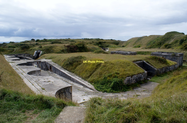 Photo 6"x4" High Angle Battery, Verne, Portland, Dorset Fortuneswell c2011