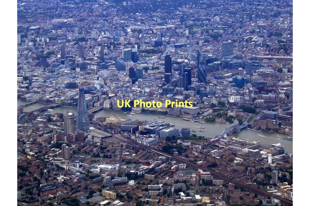 Photo 6"x4" City of London from the air London c2011