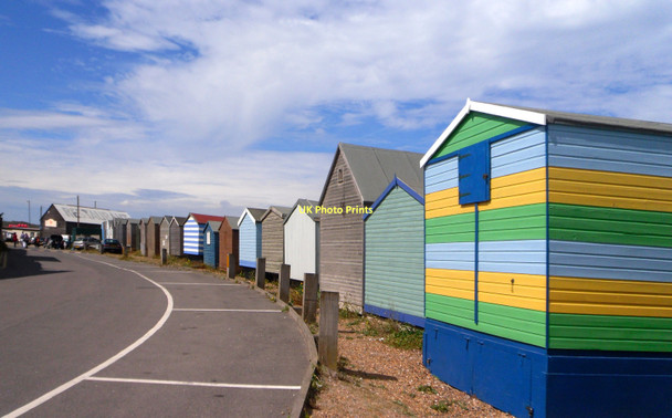 Photo 6"x4" Back of the Beach Huts Whitstable c2011