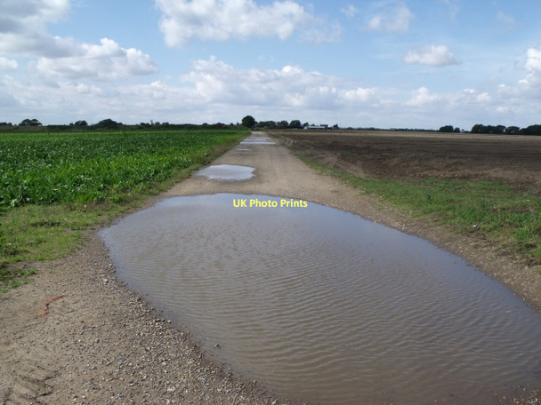 Photo 6"x4" Large Puddle on Track to Parker Farm Moor Side\/TF2457 c2011
