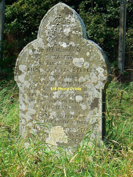 Photo 6"x4" Gravestone of the Staples family, St Giles' Church, Imber Imber c2011