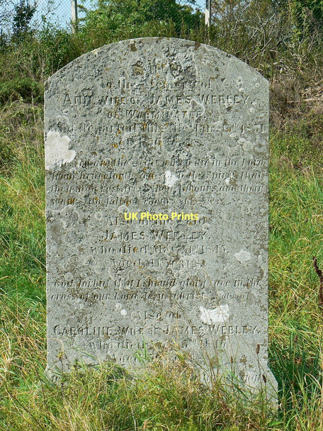 Photo 6"x4" Webley gravestone, St Giles' Church, Imber Imber c2011