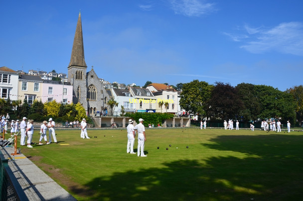 Photo 6"x4" Dawlish: The Bowling Green and The Strand Church (URC) Dawlish c2011